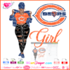Fan girl chicago bears svg cricut silhouette, nfl football team