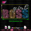 girl boss rhinestone file, cricut silhouette instant download, iron on transfer