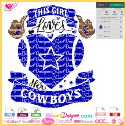 this girl loves cowboys svg, big heart cowboys svg, cowboys logo football nfl svg