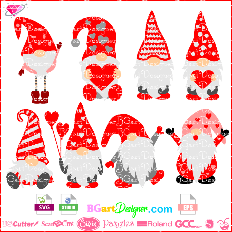 Lllágnome Valentine Bundle Svg Cut Files Cricut Silhouette Valentine Day