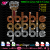 autumn turkey rhinestone digital download, thanksgiving gobble bling cut file cricut silhouette