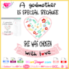 A godmother is special because she was chosen with love svg cricut silhouette, godmother disney svg cricut silhouette, godmother heart mother's day svg, godmother clipart sublimation, godmother tumbler design download, godmother proposal svg