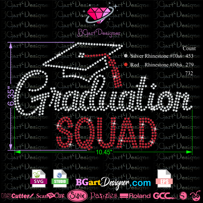 Download Lllá… Graduation Squad File Rhinestone Svg Cut Files Bgartdesigner Com