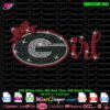 Green Bay Packers football rhinestone design with a red bow for creating custom t-shirts and apparel.