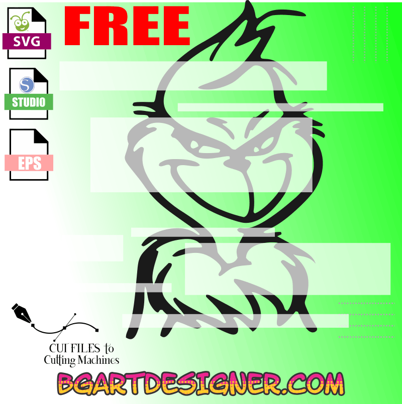 Download Grinch Face Svg Free Bgartdesigner Best Files For Cutting Machines PSD Mockup Templates