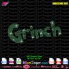 Grinch digital rhinestone template design for t-shirts, compatible with Cricut, Silhouette, and CAMS cutting machines