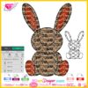gucci rabbit pattern svg cricut silhouette, bunny gucci svg sublimation download