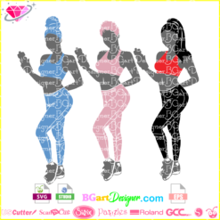 Woman fitness svg, cricut woman silhouette files, Workout Svg Bundle