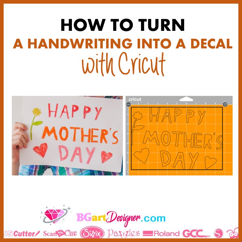 How to turn a handwriting into a decal with Cricut