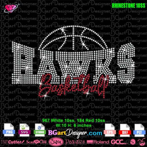 Hawks Basketball Rhinestone digital SVG design for DIY crafting, featuring sparkling rhinestones in a basketball theme. Perfect for Cricut and Silhouette users.