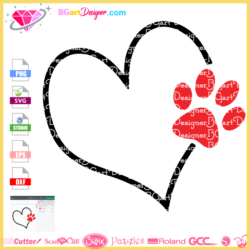 Free Free 304 Love Dog Paw Svg SVG PNG EPS DXF File