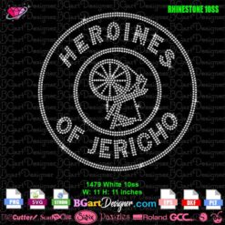 heroines of jericho rhinestone svg cricut download