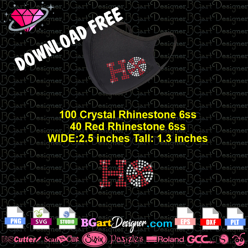 Download free Ho mask rhinestone svg cricut silhouette, Ho Candy canes bling rhinestone template