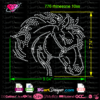 Crystal horse face rhinestone svg, Hotfix Motif Rhinestone download vector cricut silhouette file, pony Horse Rhinestone Applique,