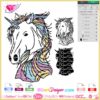 horse unicorn svg cricut silhouette, horse layered vinyl htv svg download, unicorn svg cuttable file