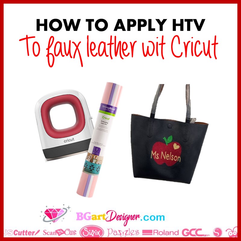 How to apply HTV to faux leather with Cricut