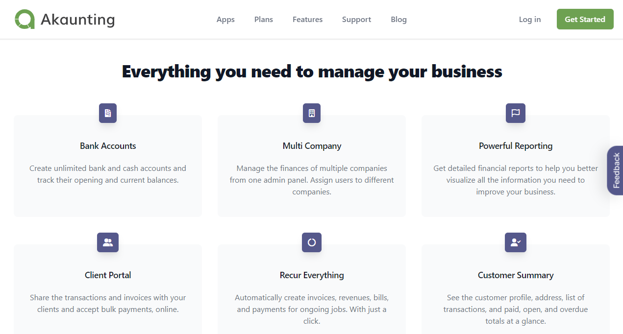 akaunting features a free accounting softwares for businesses