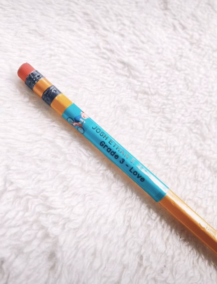 school pencil label