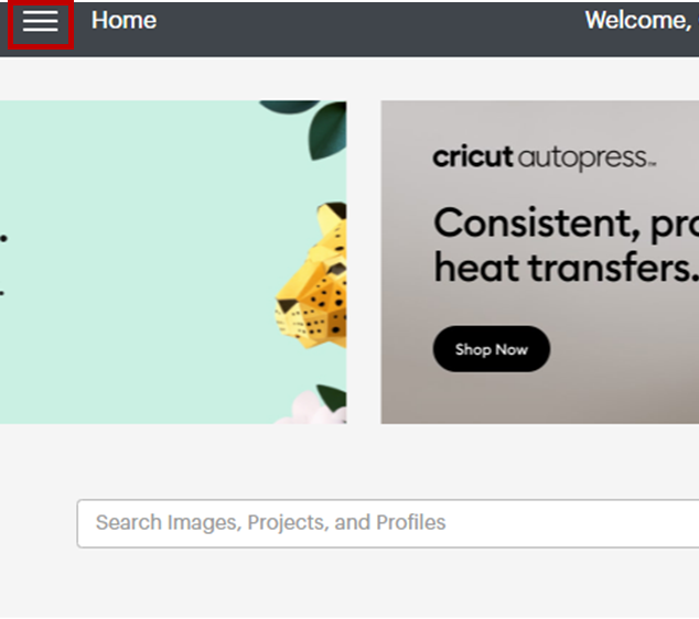 cricut design space home page