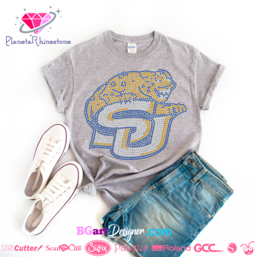 southern university- rhinestone template - NCAA