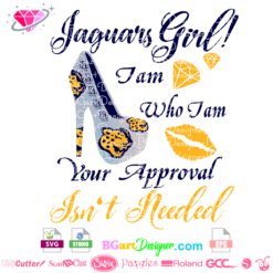 Jaguars girls heel file, vector cut files, jaguars logo, southern jaguars cricut, silhouette cameo