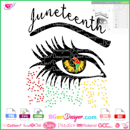 Juneteenth eye svg, download juneteenth eyelashes svg cricut silhouette, juneteenth african color eye svg, juneteenth fist cut file