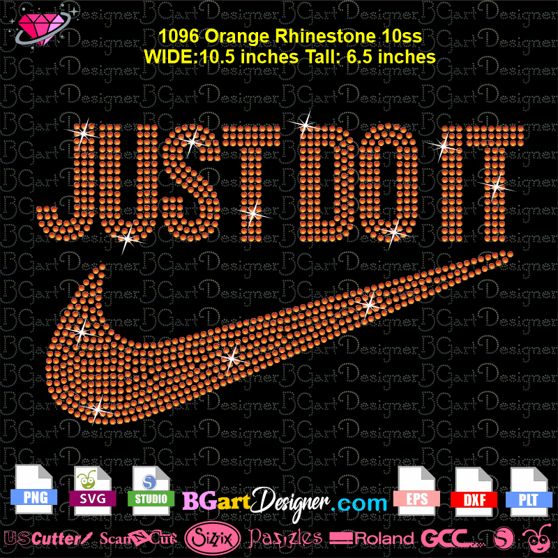 Download Lllá…download Just Do It Rhinestone Quote Digital Template Files