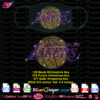 Los Angeles Lakers mask bling basketball logo rhinestone designs svg, instant download, rhinestone templates files for cricut and silhouette machines