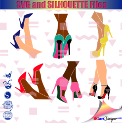 Legs in sexy high heels shoes, exy Legs Svg, Dxf, Eps, Png, Jpg, Vector Art, Clipart, Cut File. Sexy Woman Cut File, Sexy Legs Cut File, Sexy Girl Cut File