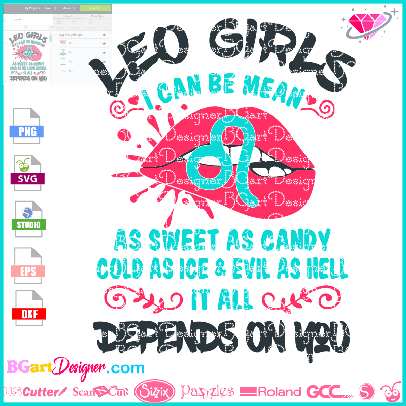 Download Free Lllᐅleo Girls Lips Svg Sign Zodiac Cricut Silhouette PSD Mockup Template