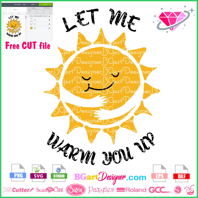 Download free summer svg, let me warm you up svg vector, sun clipart, summer sun cricut silhouette file, beach summer free svg