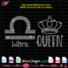 Libra queen rhinestone download, libra rhinestone svg cricut silhouette, Libra bling svg crown digital file