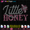 download little honey rhinestone svg template, bling transfer iron on little honey svg eps dxf plt cricut silhouette files