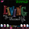 download living my blessed life rhinestone svg, download living unapologetically black, inspired living single tv 90's show, bling cut file cricut silhouette