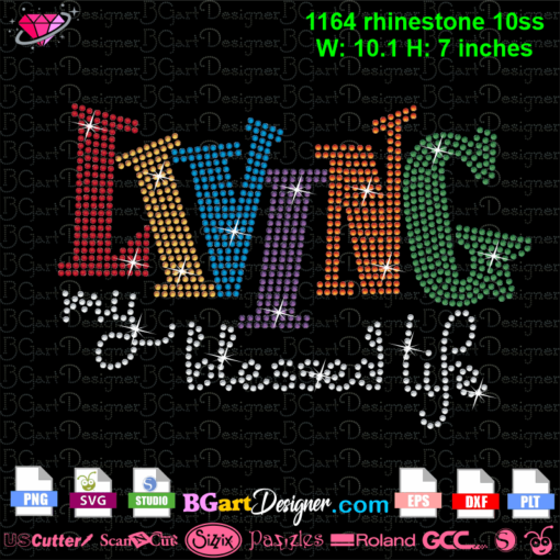 download living my blessed life rhinestone svg, download living unapologetically black, inspired living single tv 90's show, bling cut file cricut silhouette
