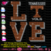 love tennessee vols rhinestone svg cricut silhoutte, tennessee vols logo bling download template, hotfix iron on transfer