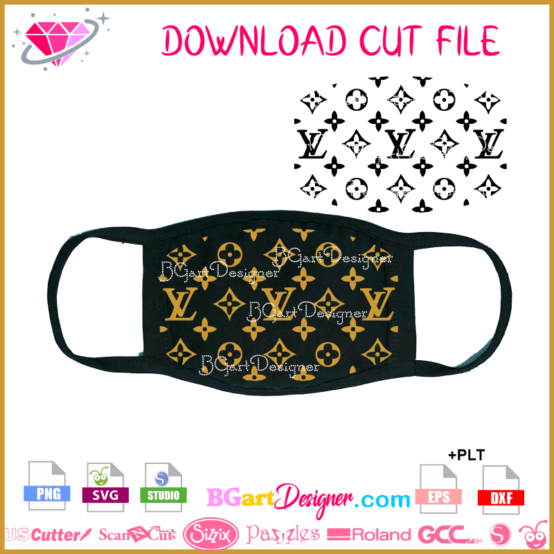 Download lllᐅDownload face mask LV - cut file cricut silhouette