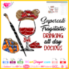 Mary Poppins Wine Glass Layered SVG Digital Cut File, disney mary poppins bag svg, mary poppins umbrella svg, mary poppins silhouette cricut file
