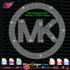 MK rhinestone logo, svg vector cricut file, cutting files, silhouette cameo, hotfix iron on transfer, flocky sheet