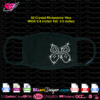 mini butterfly rhinestone svg cricut silhouette, butterfly bling mask svg ss10 digital template, vector cut file