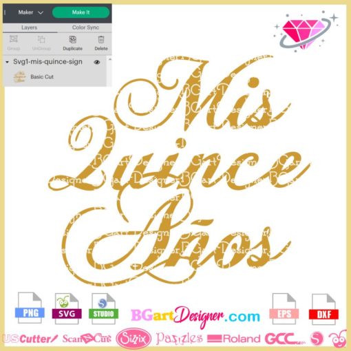 mis quince años sign svg vector, mis quince años lettering svg, mis 15 años hand lettering svg download