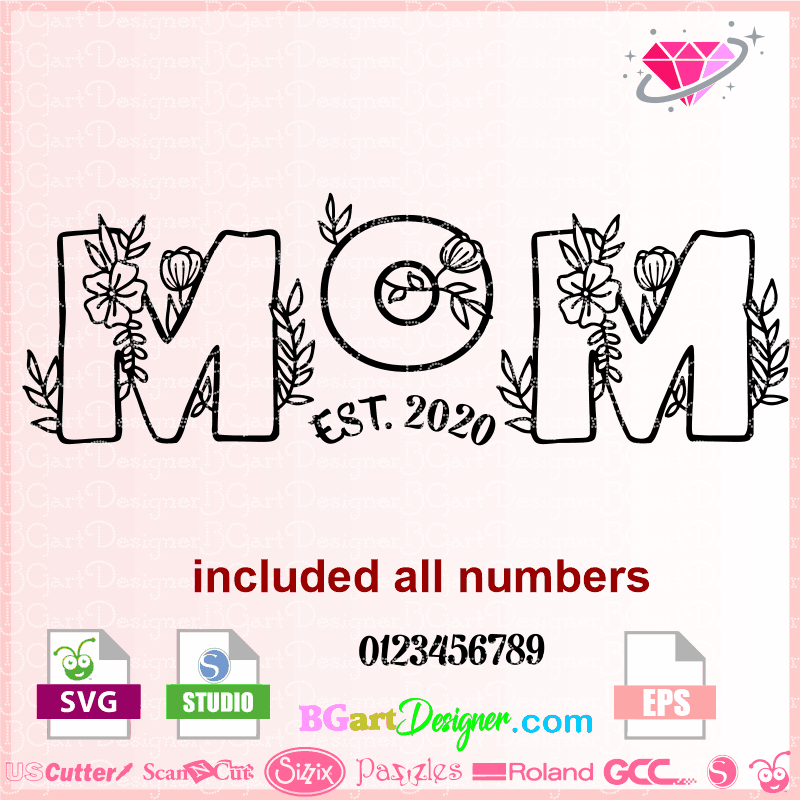 Download Lllá…mom Est 2020 Svg Cricut Cameo Creative Design