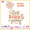 Editable 'My First Thanksgiving' SVG design with numbers for year customization, suitable for vinyl cutting.