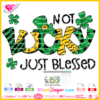 not lucky just blesses download svg cricut silhouette, lucky blessed vector layered cut file vinyl, st patrick's day horseshoe svg clipart sublimation