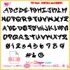 Notorious TTF font for digital cutting, featuring bold alphabet letters, numbers, and symbols in SVG, PNG, EPS, and DXF formats.