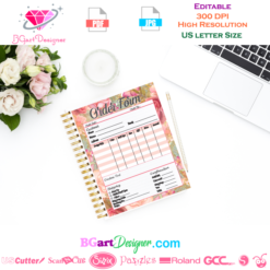 Order Form For Craft Store, Floral Sales Worksheet Template Download, Flower Price Sheet, Ordering Details 8.5x11 Printable, Instant Download