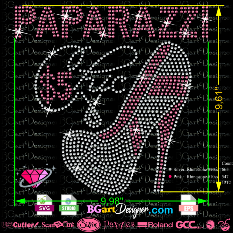 lllᐅPaparazzi chic heel rhinestone 5$ - bgartdesigner svg file cricut