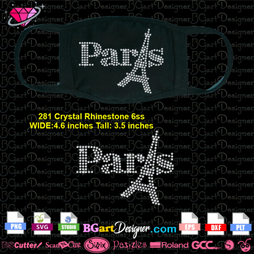 Download paris facis mask rhinestone template, Eiffel Tower bling svg, paris bling circut silhouette, paris Eiffel Tower rhinestone svg circut silhouette