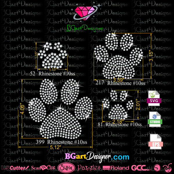 Fabric pattern inspired rhinestone template digital design svg png for cricut and silhouette SC08