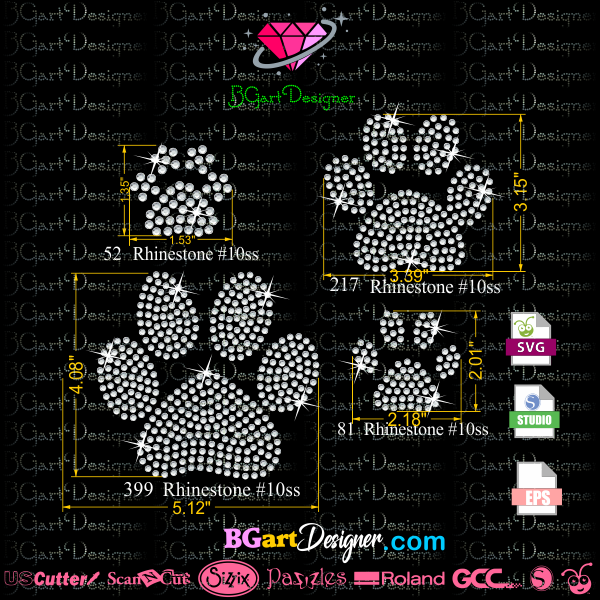 Download Lllápaw Rhinestone Small Rhinestone Templates Svg Files SVG, PNG, EPS, DXF File